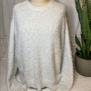 Fuzzy White Sweater